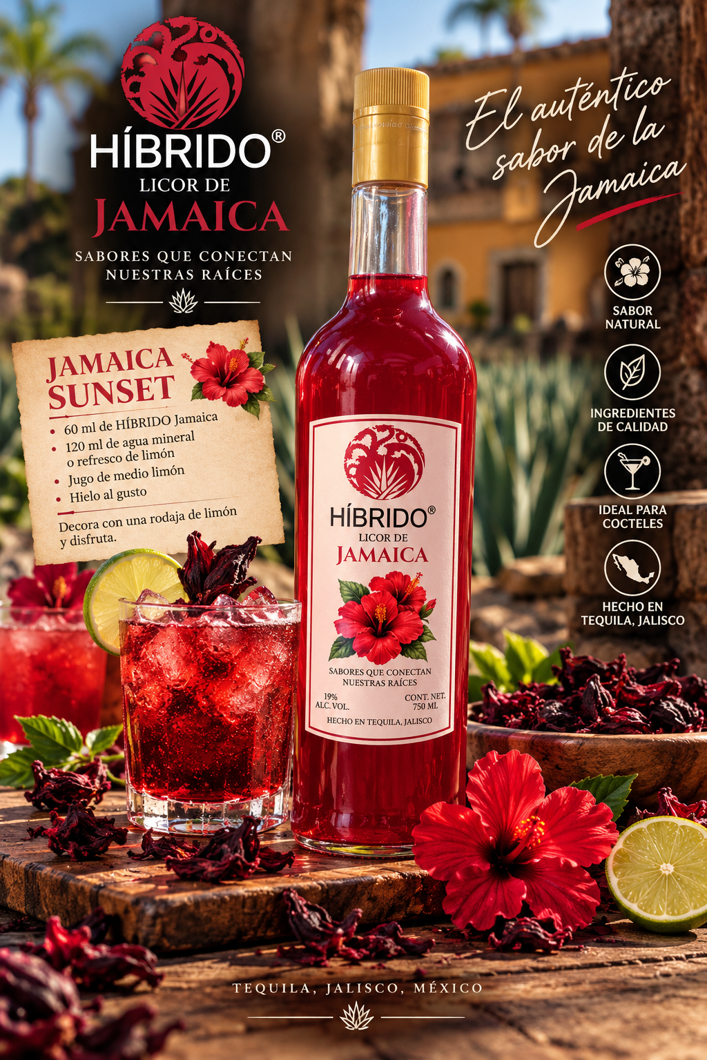 HÍBRIDO — Licor de Jamaica | 750 ml 🌺
