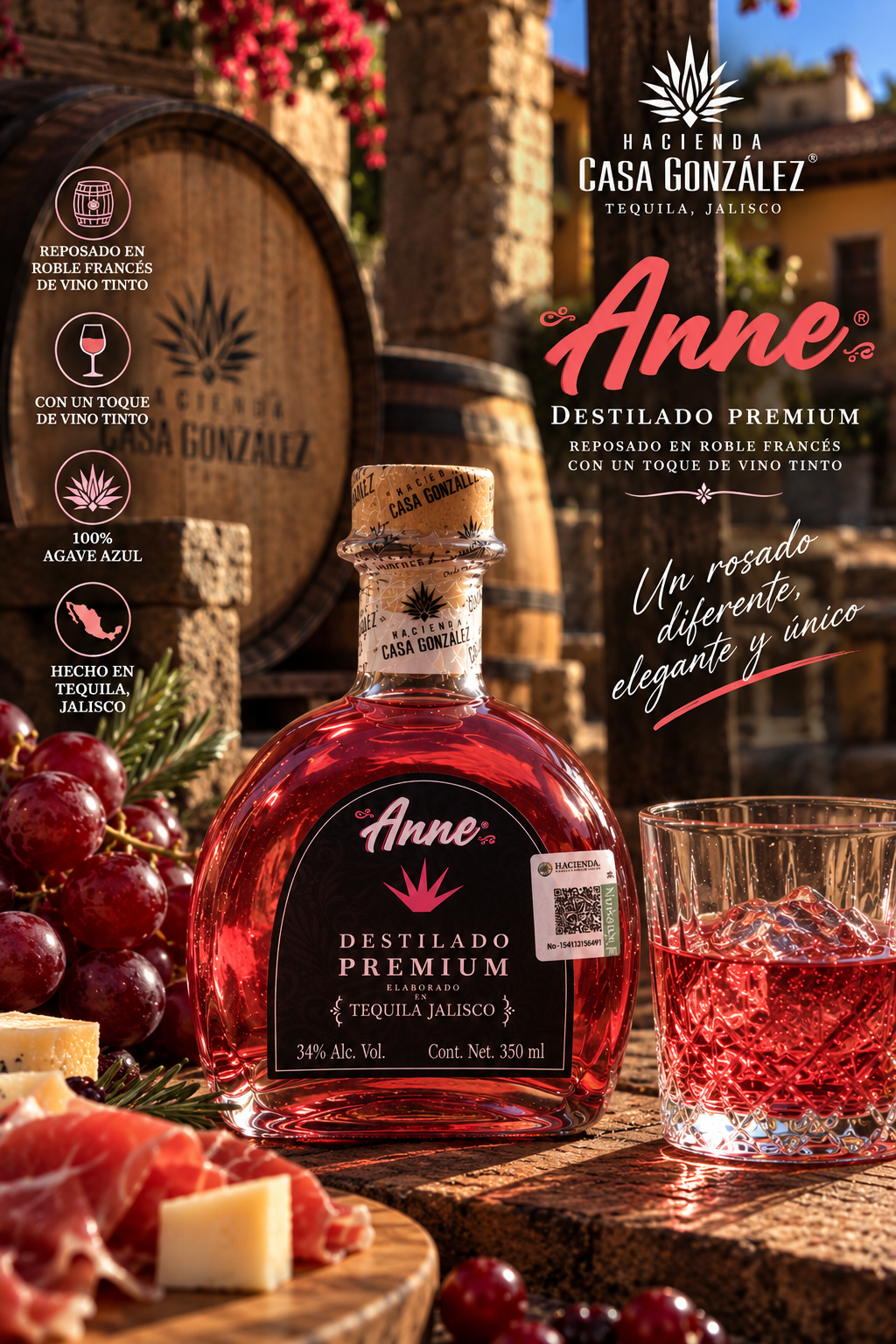 ANNE Premium Rosé — Reposado en Roble Francés | 350 ml 🌹