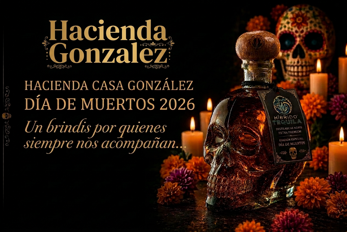 Banner con Hacienda Gonzalez en letras doradas